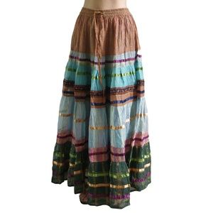 Gypsy hippy boho maxi skirt